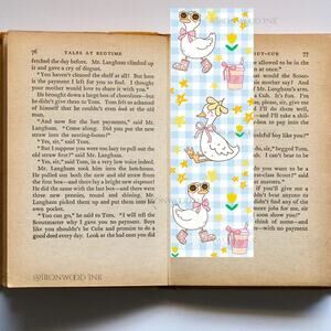 Groovy Goose Duo Bookmark Blue Pink Green Cute Sassy Geese Funny Bookish Gift